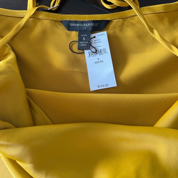 Banana Republic Yellow Sheath Maxi Dress Cowl Neck Sleeveless - Picture 6 of 6